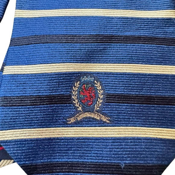 Men’s lot of Three Tommy Hilfiger Striped Imported Silk Ties Made in the USA - Picture 8 of 13